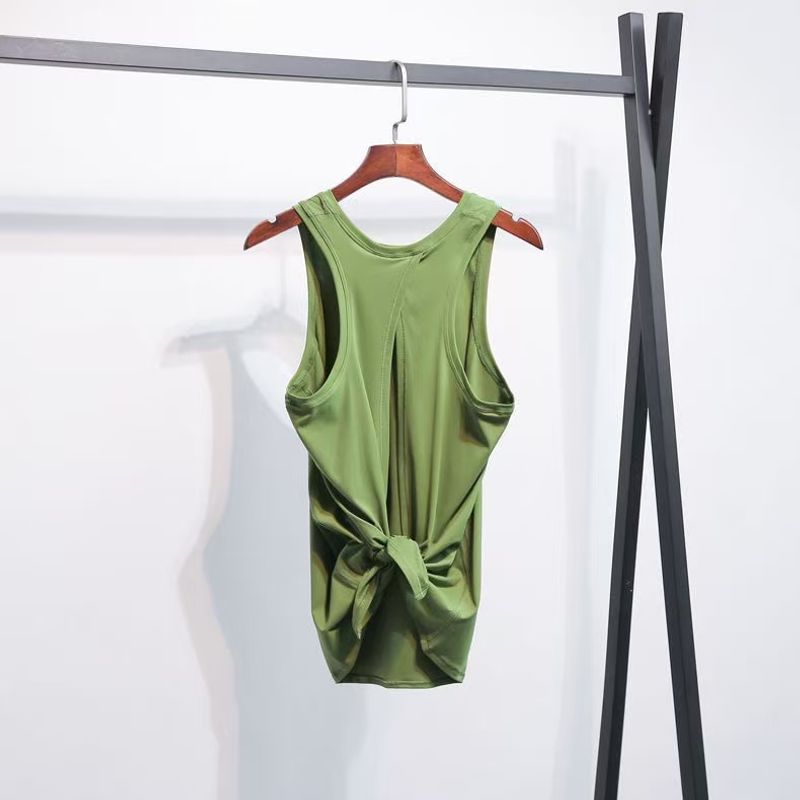 

Yoga Clothes Vest Sleeveless Women s Quick-Drying Breathable Sun Protection Running Top Beauty Back Workout Clothes Blouse Summer Thin Green L