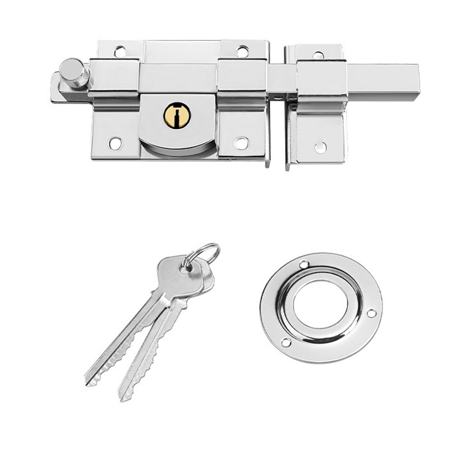 Thickened Door Lock, Thickened Door Cross Lock Set, Mechanical Latch Lock Keys, For Yard Key Old-Fashioned Lock