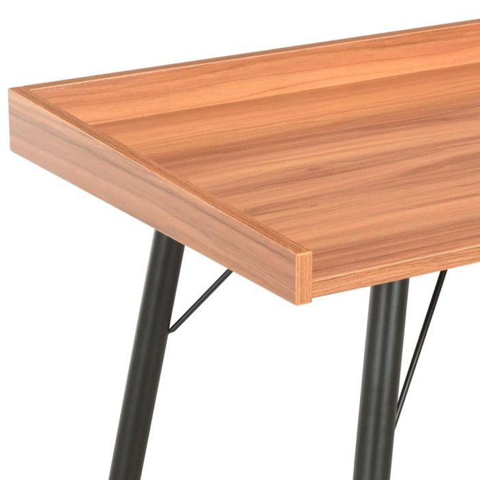 Bureau - Marron - 90x50x79 cm - Bois d'ingénierie - Design contemporain - Montage facile