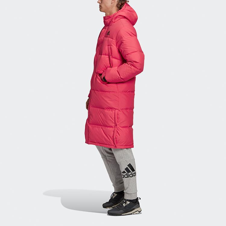 Adidas Long Hooded Down Jacket Men Outerwear Light-Crimson GK0663