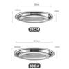 1Pcs 304 Stainless Steel Plate Oval Fish Dish Dinner Dessert Food Sushi Snack Steaming Fruit Dish Household Restaurant Tableware