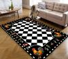 Rustic Area Rug Black Chicken RunnerFarm Non Slip Carpet Rooster Floor Art Living Room Home Decoration Carpets