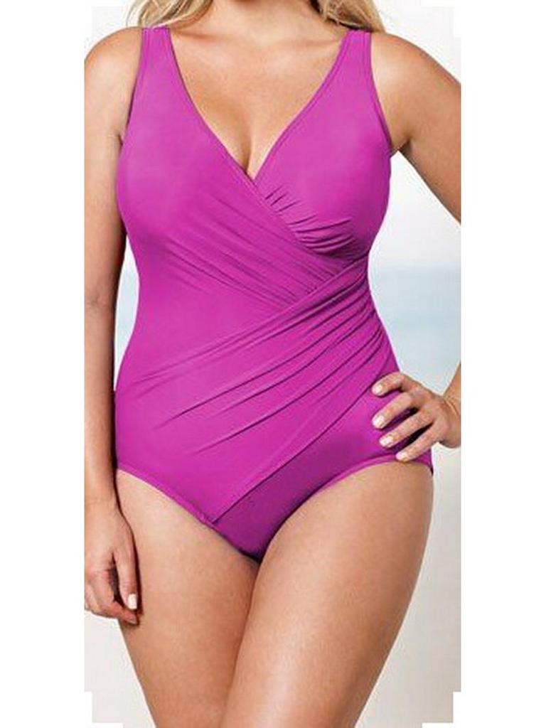 2024 Übergröße Einteiliger Badeanzug für europäische und amerikanische Frauen