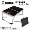 Nicheez Low Table Outdoor Camping Table Foldable Lightweight Black 2-fold