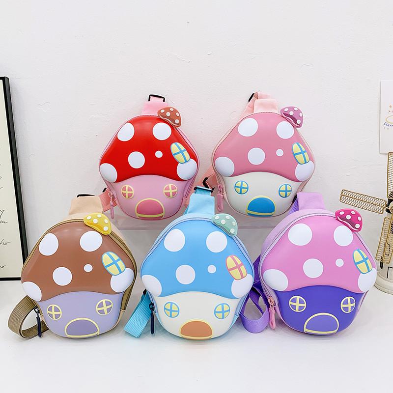 Kids Casual Cartoon Nylon Chest Bag With Stitching Design For Daily Use