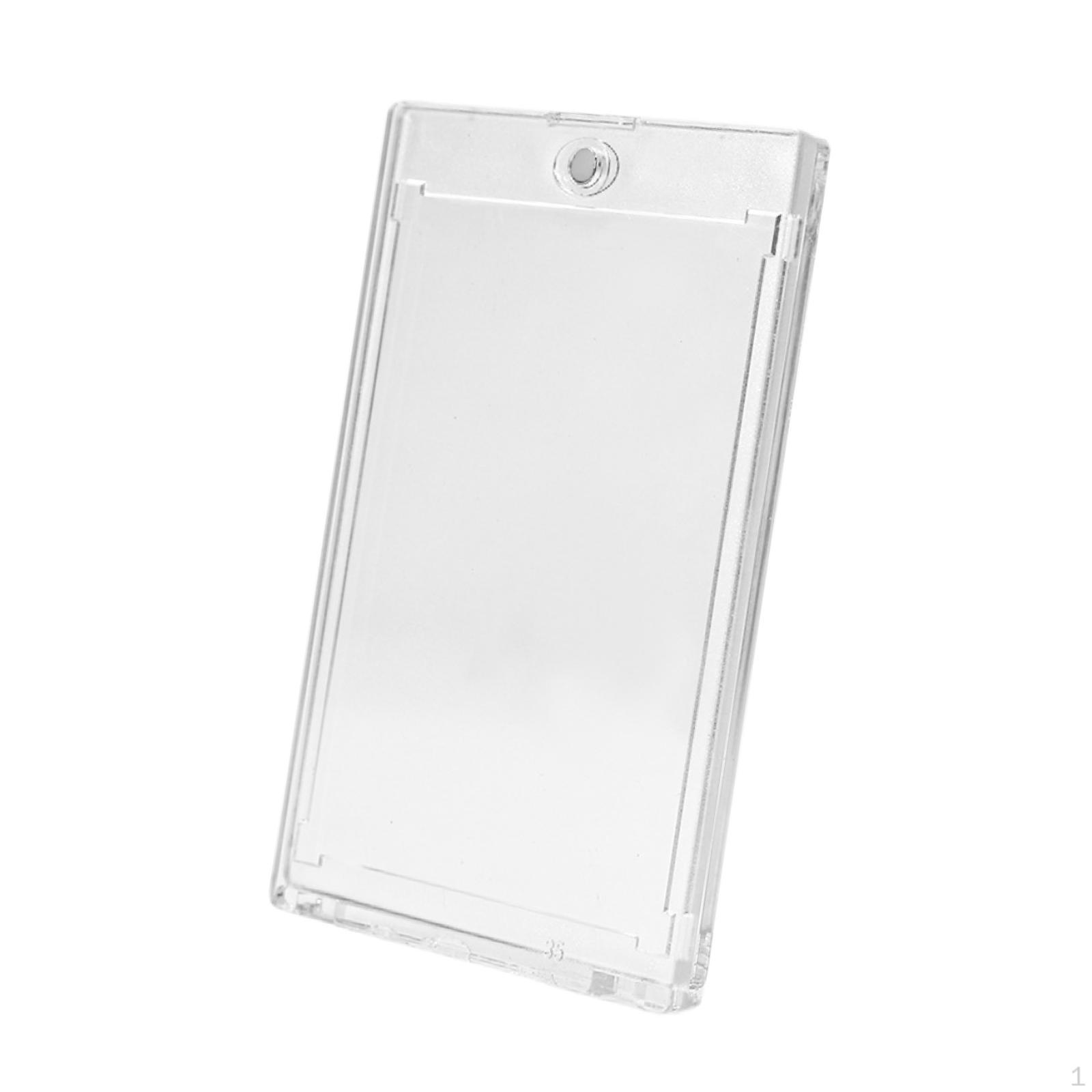 

Card Holder Case Collectible Gift Cards Protectors Hard Sleeve for Home Family Friends Baseball Argent Magnetic