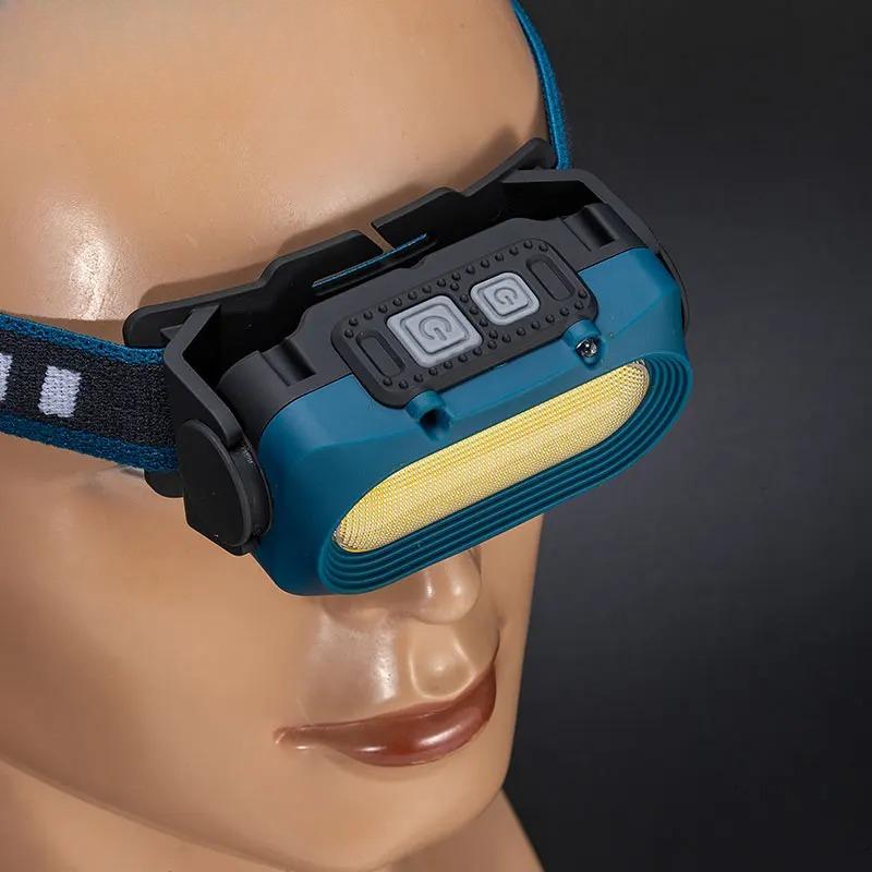 USB Rechargeable Headlights Outdoor Household Portable LED Headlamp with Built-in 1800mah Iithium Battery Head Lamp