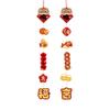 2pcs Traditional 2025 Snake Year Pendants Cute Fu Character Hanging Ornament  Bedroom Decoration