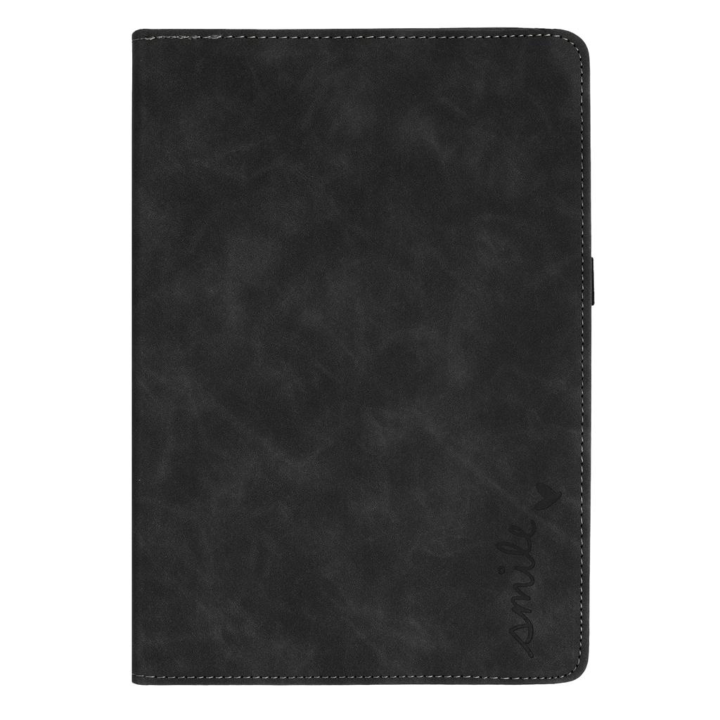 For Samsung Galaxy Tab A7 10.4 (2020) Case Rotating Stand Card Holder Smile Imprinted Microfiber Leather Tablet Cover