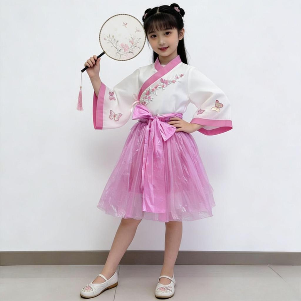 Eco-Friendly Chinese Style Children's Hanfu Costume for Fashion Shows