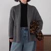Knitted Sweater Jacket Autumn and Winter New Loose Lazy Thickened Medium and Long Knitted Cardigan Top Women
