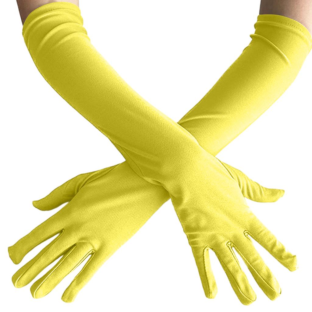 Long Gloves For Women, Soild Color, Women's Fashion Evening And Prom Costume Performance Bar Dance Dress Up Gloves