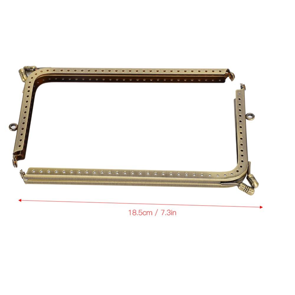 2pcs 18.5cm Length Bag Clasp Lock Alloy Material Metal Purse Frame Purse Frame Tailor Accessories