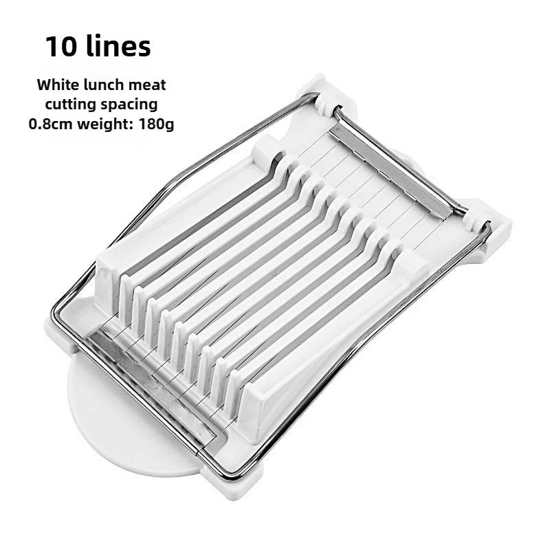 Kitchen Luncheon Meat Slicer, Egg Fruit Cheese Butter Banana Cutter Stainless Steel Cuts 10/12/14 Slices