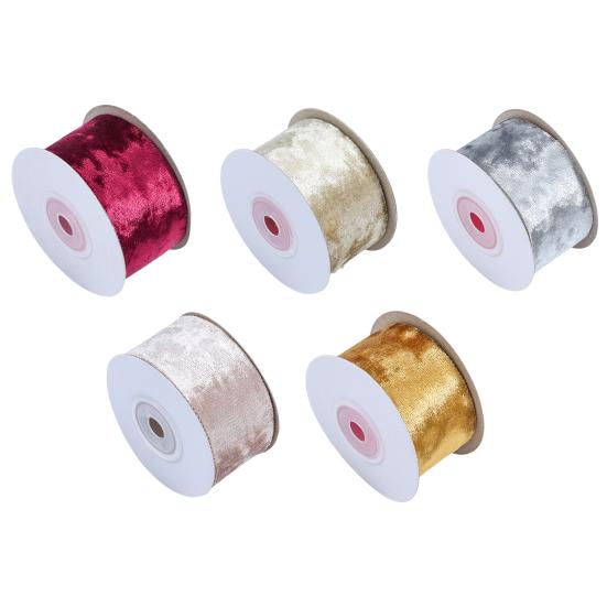 Single-sided Velvet Ribbon 30ft Colorful Multi-purpose DIY Craft Floral Arrangement Decoration Romantic Gift Ribbon