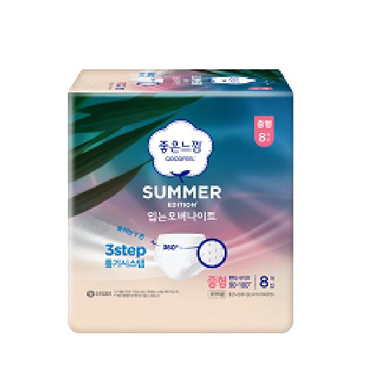 

Good Feel Summer Edition Sanitary Pads Large Capacity (Pad/Ip Over) Good Feel Summer Overnight Medium 8P