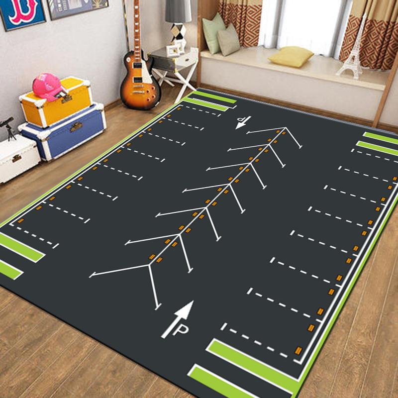Rug Warm Rug Non-slip Children's Rug Living Room Bedroom Mat Game Map Printed Rug Baby Play Mat