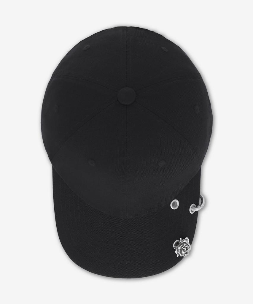 Weldeon Rose & Piercing Ball Cap - Black / Wdah026404Ubk