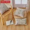 1PC Nuan Series Retro Chinese Calligraphy Printing Cotton and Linen Pillowcase for Sofa Living Room Bedroom Home Decor 30x50cm/45x45cm/50x50cm