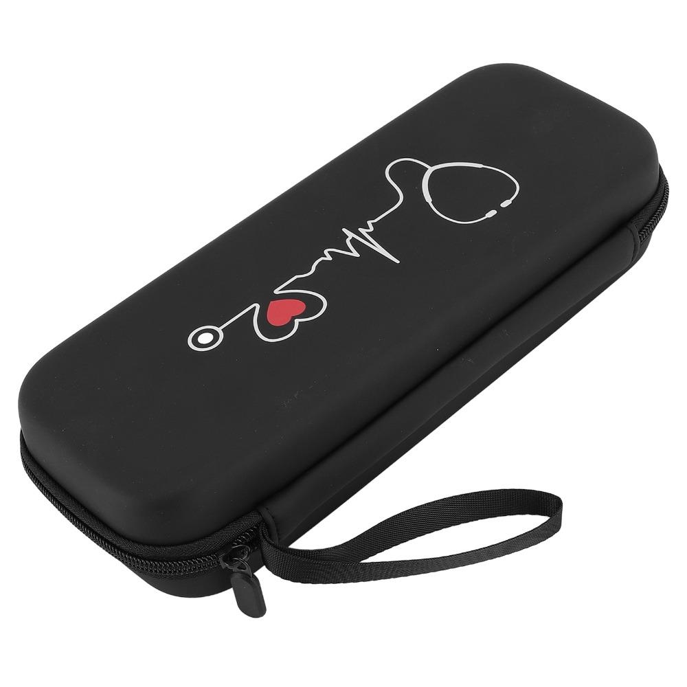 Czarny Futerał na Stetoskop Twardy Futerał z Siateczkową Kieszenią Twardy Futerał Transportowy dla Littmann Classic III Lightweight II S.E