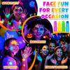 Nsxsu Face Paint Sticks 8 Light Fluorescent Neon Body Paint Crayons for Washable UV Paint Makeup Halloween Glow Party Accessories for Kids
