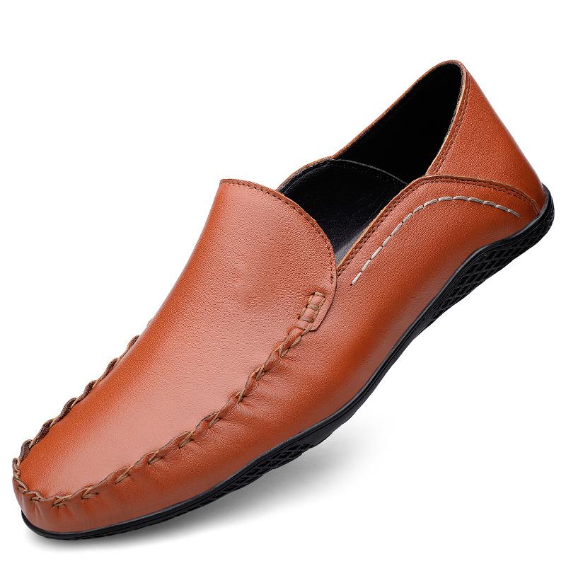 

2024 Весна и лето Натуральная кожа Лоферы Мужские Slip-On Деловые Официальные Повседневные Туфли Коричневый Мужские Туфли Кожаные Мужские Туфли 44 коричневый