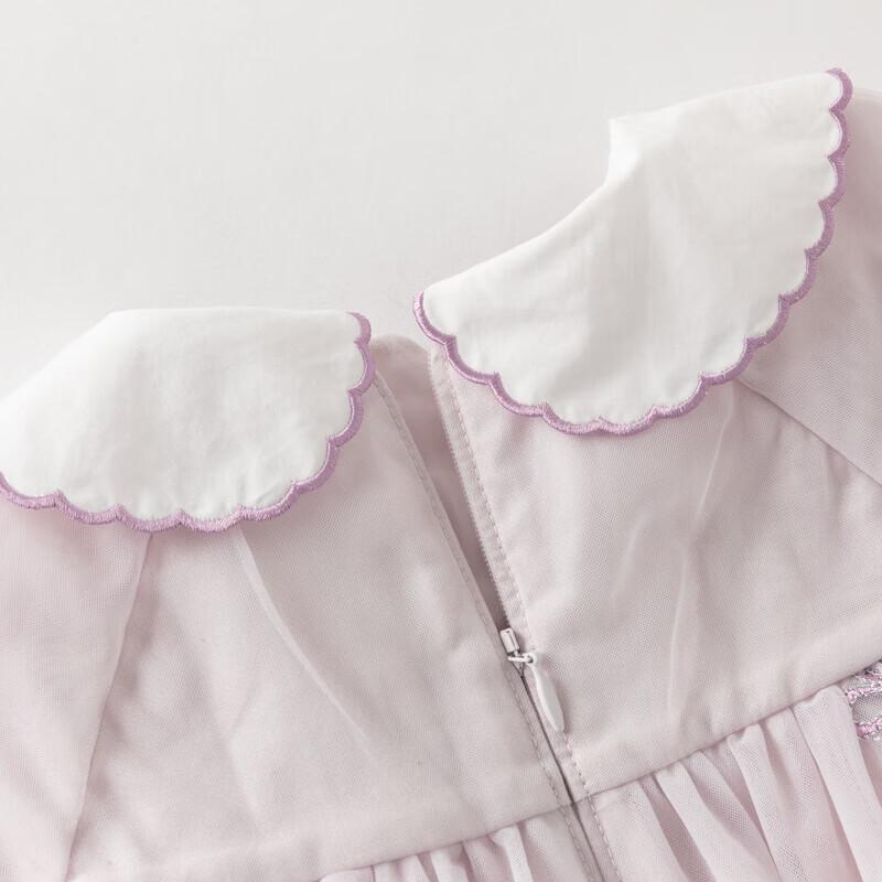 DAVE&BELLA Girls' Spring Mesh Princess Dress
