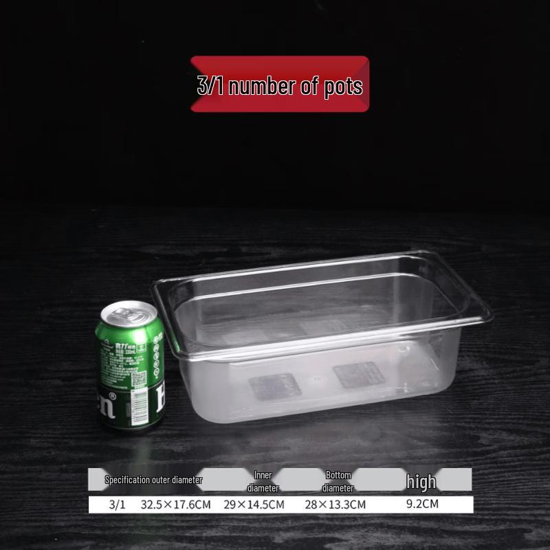 Transparent Acrylic PC Rectangular Food Pan