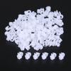 100pcs Plastic Door Lock Rod Clips Fixed Side Fasteners Universal White Car Fender Bumper Carpet Floor Mats Compatible