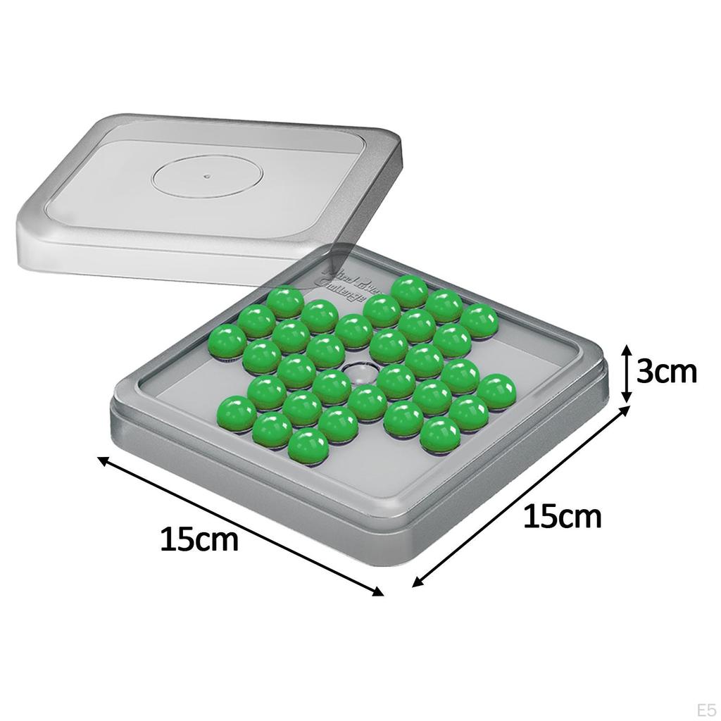Solitaire Board Game Traditional Classical Chess Mind for Party Friends Yellow