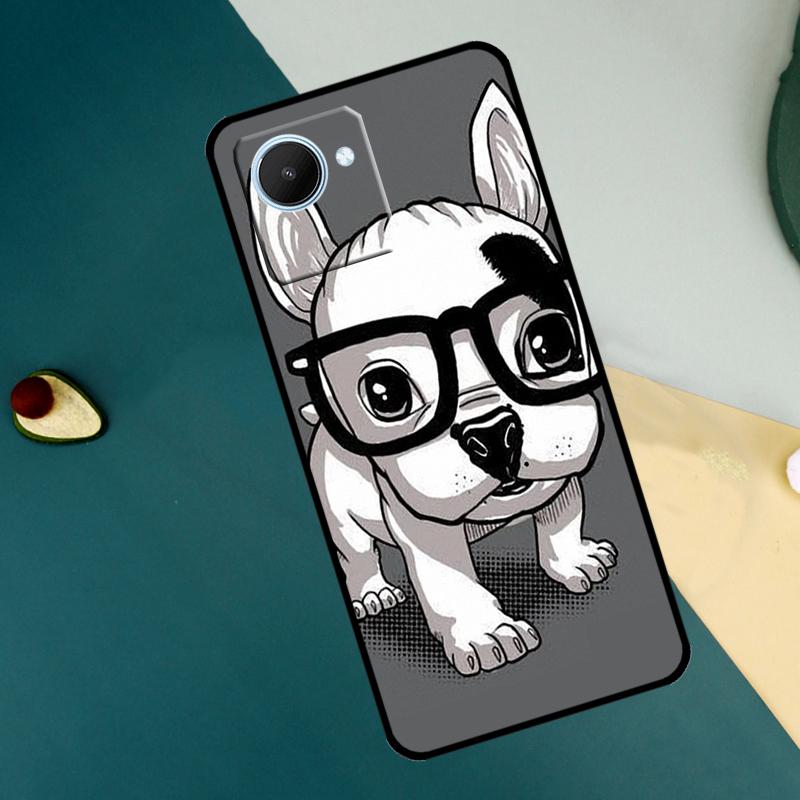 Funny french bulldog For Realme C63 C61 C71 C55 C67 C51 C75 C65 C53 10 11 12 13 14 Pro Plus GT6 GT7 15 Pro Case