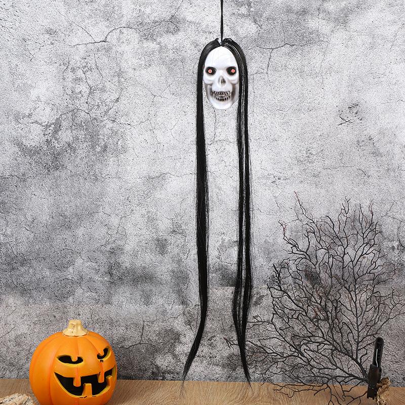 Halloween Glowing Skeleton Hanging Ghost Bride and Groom Yard Horror Decor Props for Party Outdoor Indoor