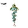 Handmade Keychains for Beginners Ocean Animal Spiral Crochet Kit, DIY Coastal Hanging Ornament Beginner Craft Style Decor Items Kit with Yarn