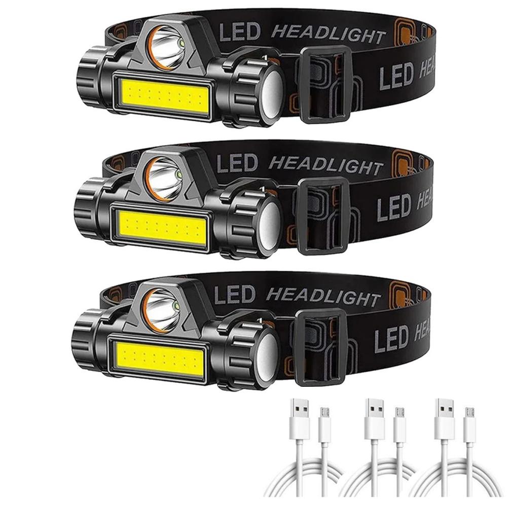 1-5PCS Rechargeable COB Headlamp Strong Light LED Magnetic Powerful Headlight Super Bright Waterproof Head Torch Outdoor Fishing