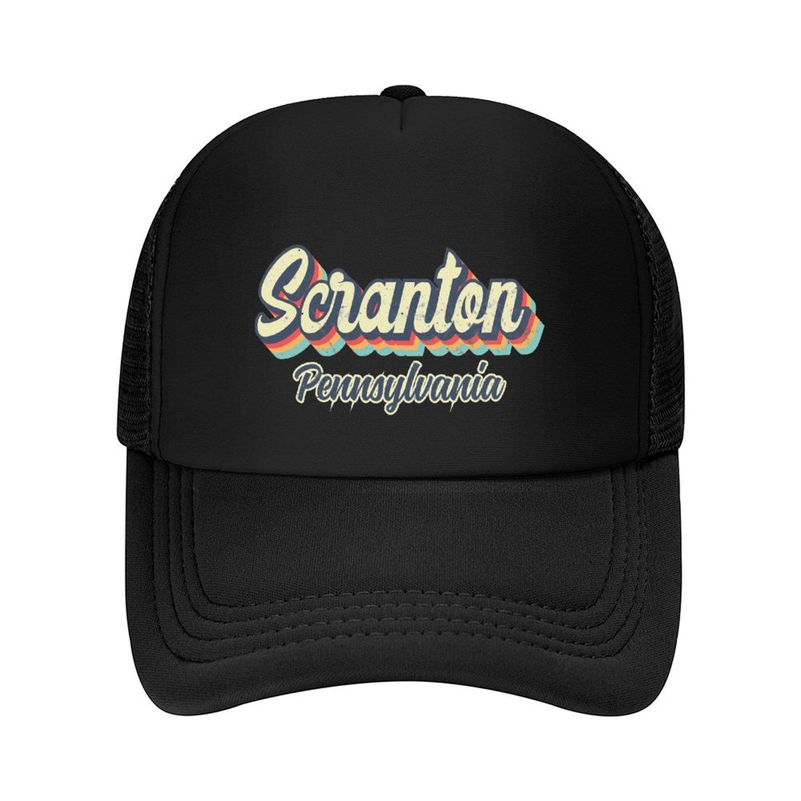 Scranton City Pennsylvania Retro Vintage 70s rainbow Baseball Cap Luxury Hat Icon Winter hat derby hat Sun Hats For Women Men s