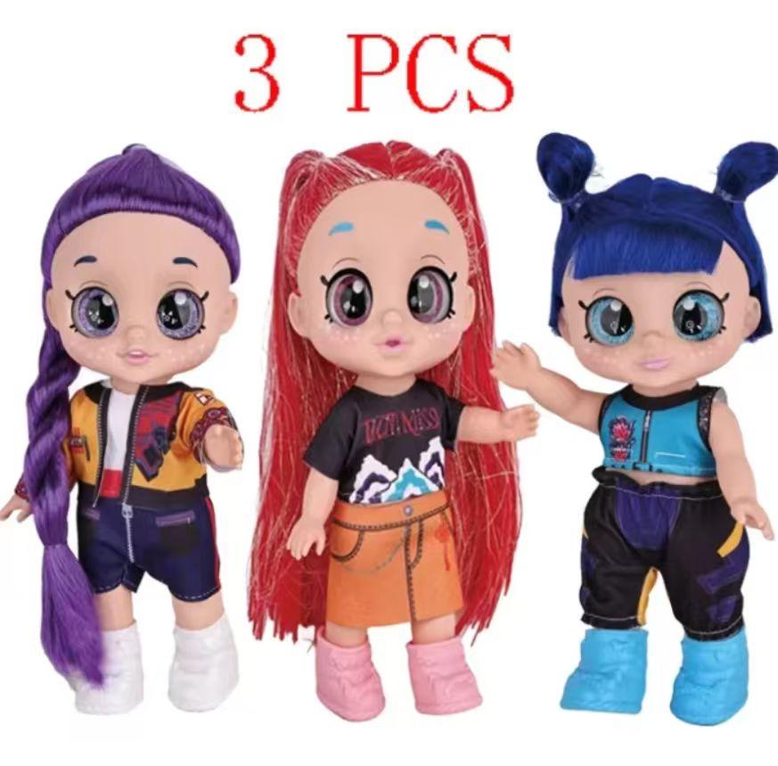 3 uds~Nueva Mejor Muñeca de Chica K-POP de 10 Pulgadas con Ojos 5D, Música, Vinilo, Figuras de Tigre, Juguetes de Colección de Moda, Regalos para Fans