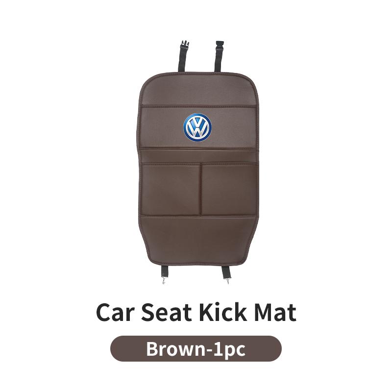 Leather Car Universal Full-Coverage Kick Pad Storage Pouch Auto Accessories For VW Scirocco Jetta Passat Tiguan Sharan Touran