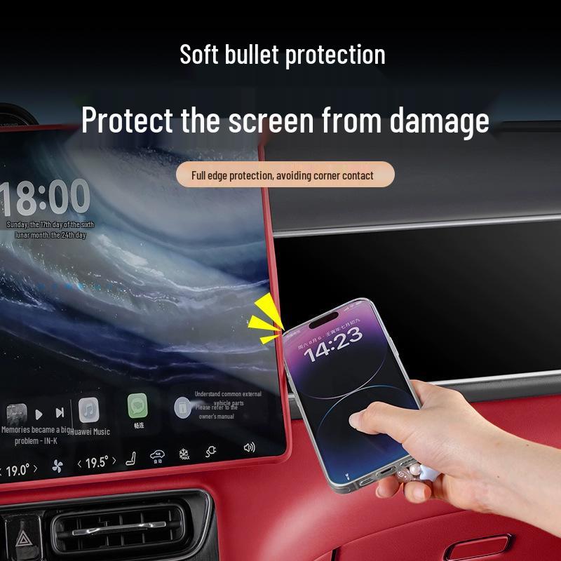 AITO M7 Navigation Screen Protector: Silicone Edge Cover for 26 Models