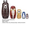 Yousheng 5Pcs/Set Animal Russian Nesting Doll 5 Layers Handmade Wooden Matryoshka Forest Animal Stacking Toy Home Office Desktop Decoration Ornament