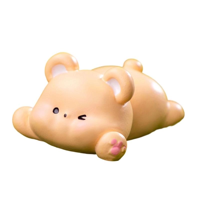 6pcs Cartoon Animal Desk Ornaments Resins Decorative Miniature Figurines Accessories for Kids Room and Living Room Table