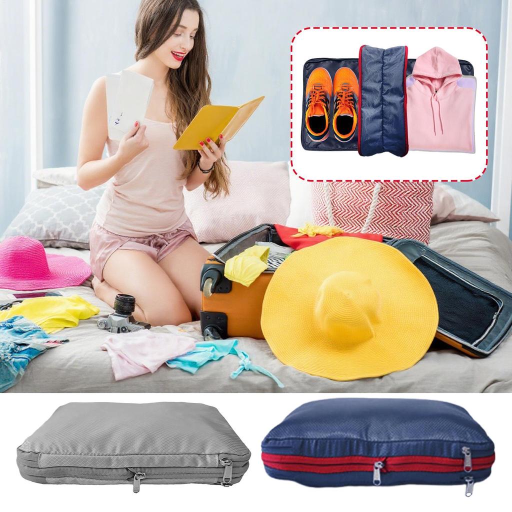 Compression Bags For Travel Vacation Packing Organizers Waterproof Space Saving Double-Sided Bags Pouch For Trip Moving Luggage