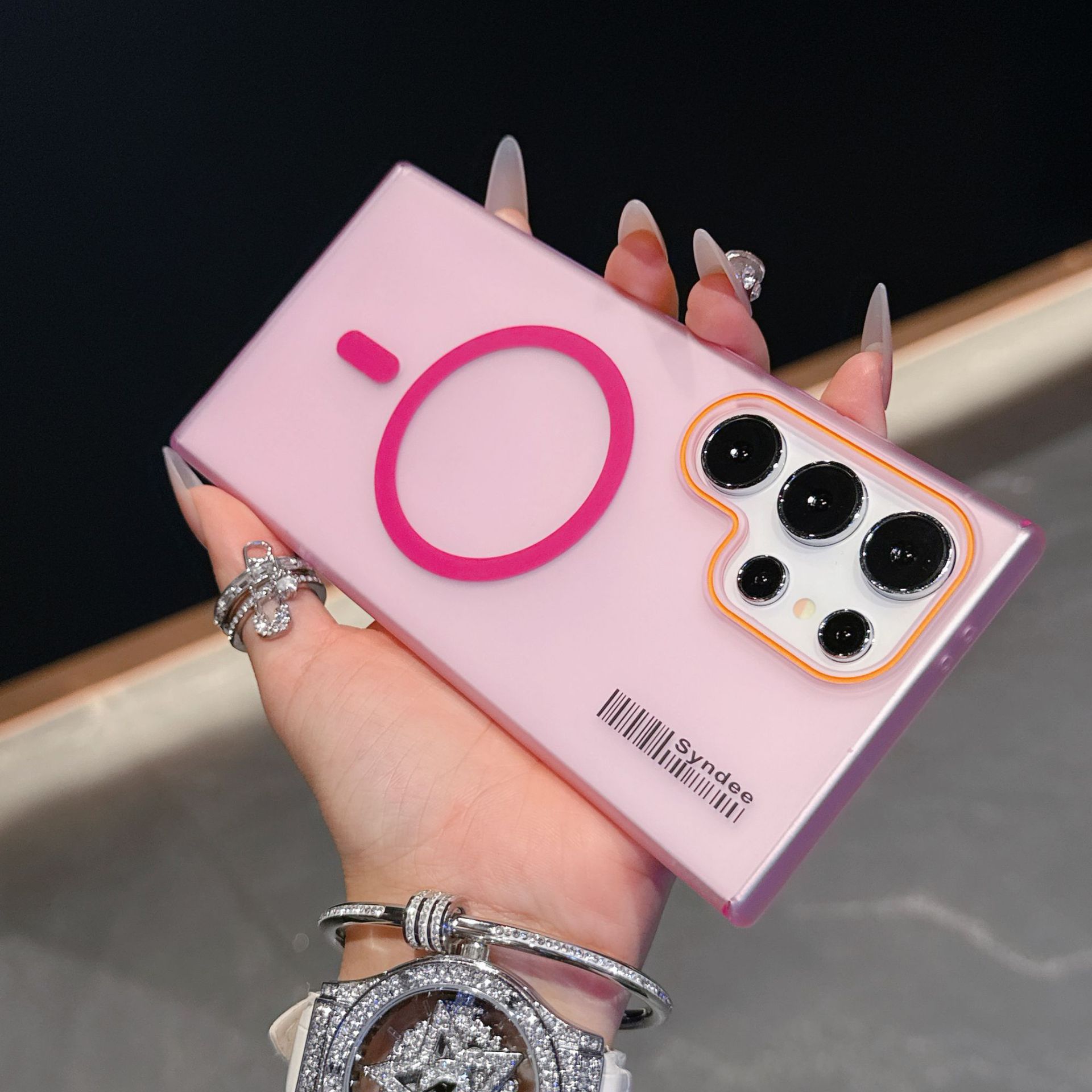 

Suitable for Samsung S25 Ultra Mobile Phone Case Fashionable Ultra Thin Matte Skin Feel Magnetic Suction S24 Ultra Anti Fall Protection Case S25Ultra