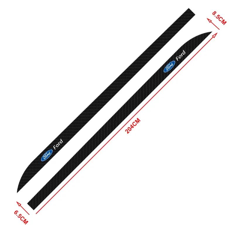 New 2026 Car Sticker 2pcs Car Waist Side Skirt Decoration Stickers Carbon Fiber Car Stickers For Ford Focus Mk2 Party Mk3 Ranger