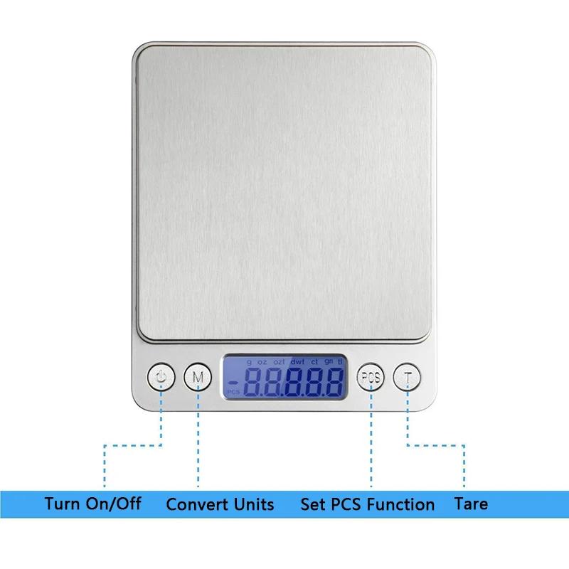 Precision Electronic Digital Mini Kitchen Scale With Backlit Lcd For Jewelry/Baking/Food Weight Scales In Grams And Ounces