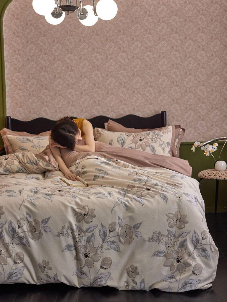 Premium 60s Brushed Cotton 4-Piece Sheet Set: Thickened, Warm, Autumn/Winter American Style