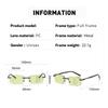 Night Vision Multifocal Anti Blue Light Reading Glasses Metal Frame for Men and Women Business Presbyopia Glasses