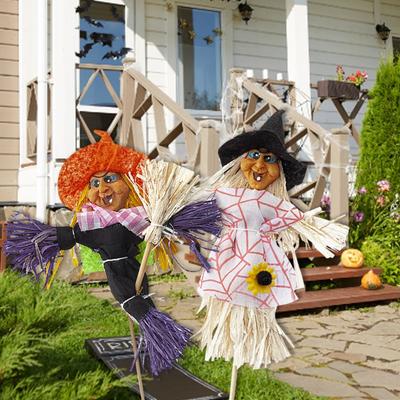 Spaventapasseri del raccolto autunnale Simpatico ornamento della bambola dello spaventapasseri da giardino autunnale per la decorazione della festa di Halloween del Ringraziamento