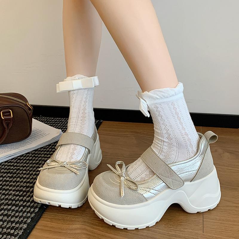 

Fashion Ladies Shoes 2025 Brand Shallow Women s High Heels Fashion Round Toe Casual New Butterfly-knot Best Seller Platform Heelszapatos 40 серебряный