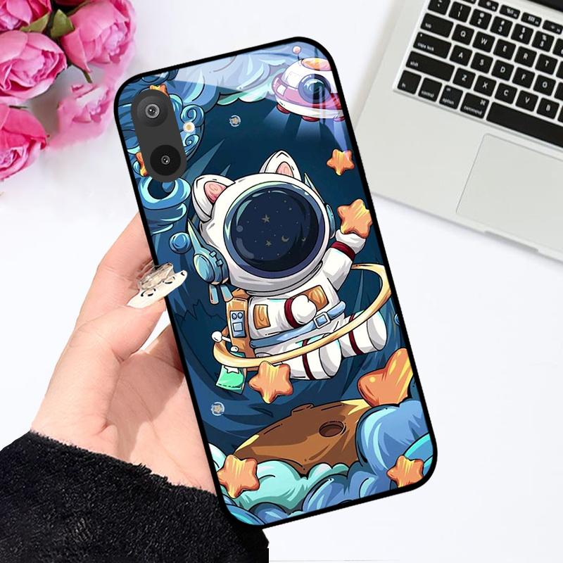 Luksusowe etui ze szkła hartowanego do Samsunga A06 A16, twarde etui ze szkła PC do Samsunga Galaxy M06 F06 M16 F16, odporne na wstrząsy