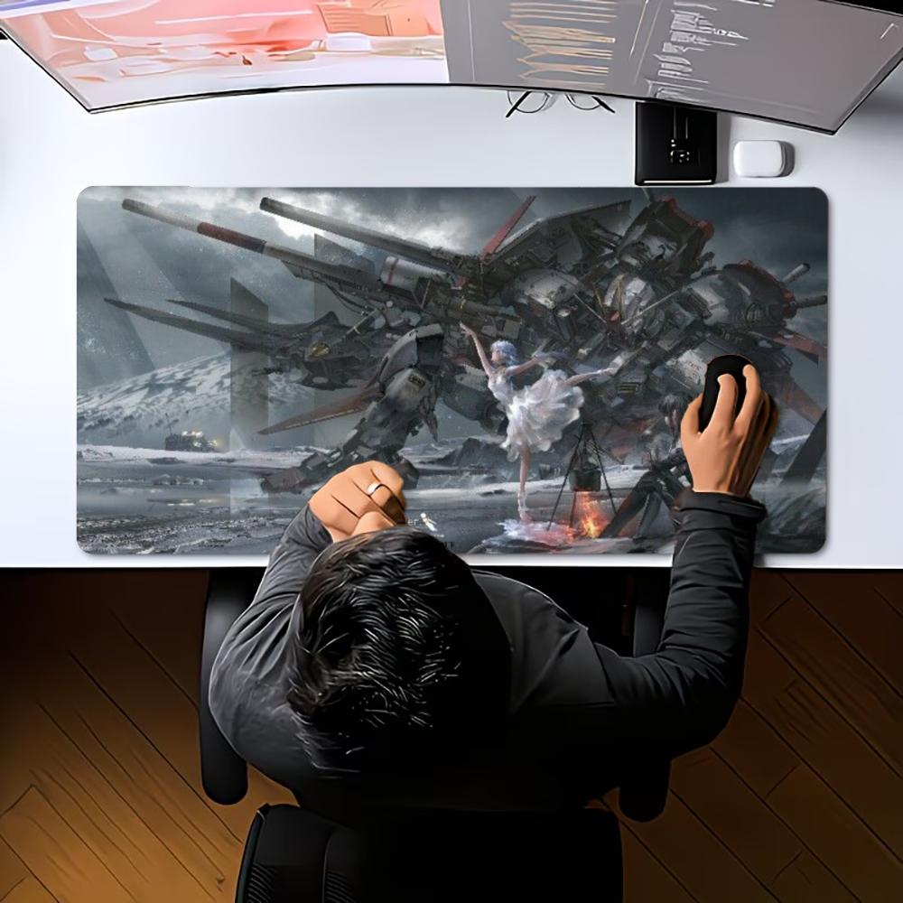 Dunkle Industrielle Mecha Kampf Kunst Druck XXL Großes Mauspads Rutschfeste Schreibtischmatte Für Gaming Arbeiten Büro PC Tastatur Schreibtisch Dekor